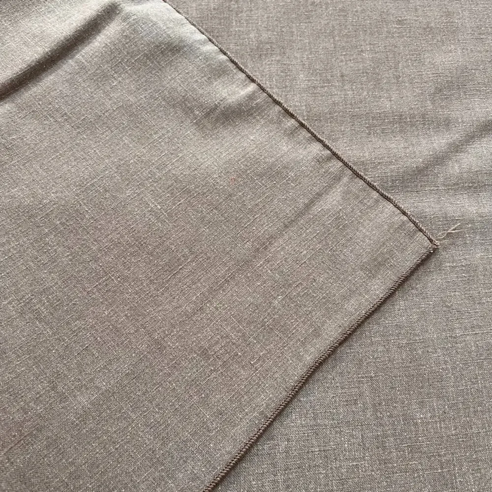 Unbranded Linen Tablecloth Brown 57 x 84